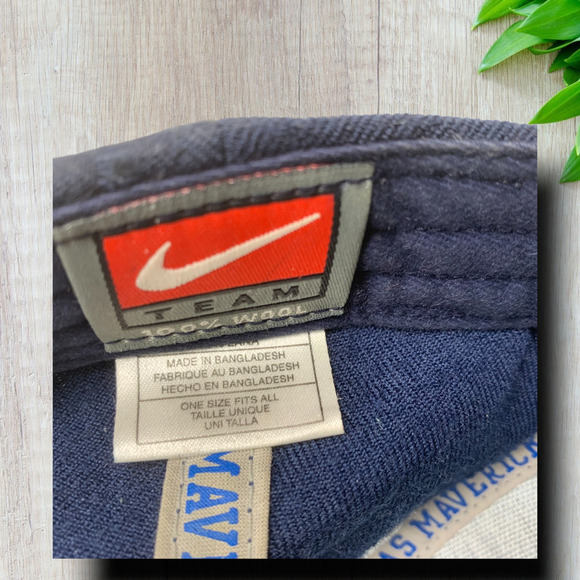 Dallas Mavericks Nike Team Strapback Hat Cap Blue 100% Wool NBA Basketball - Picture 5 of 6